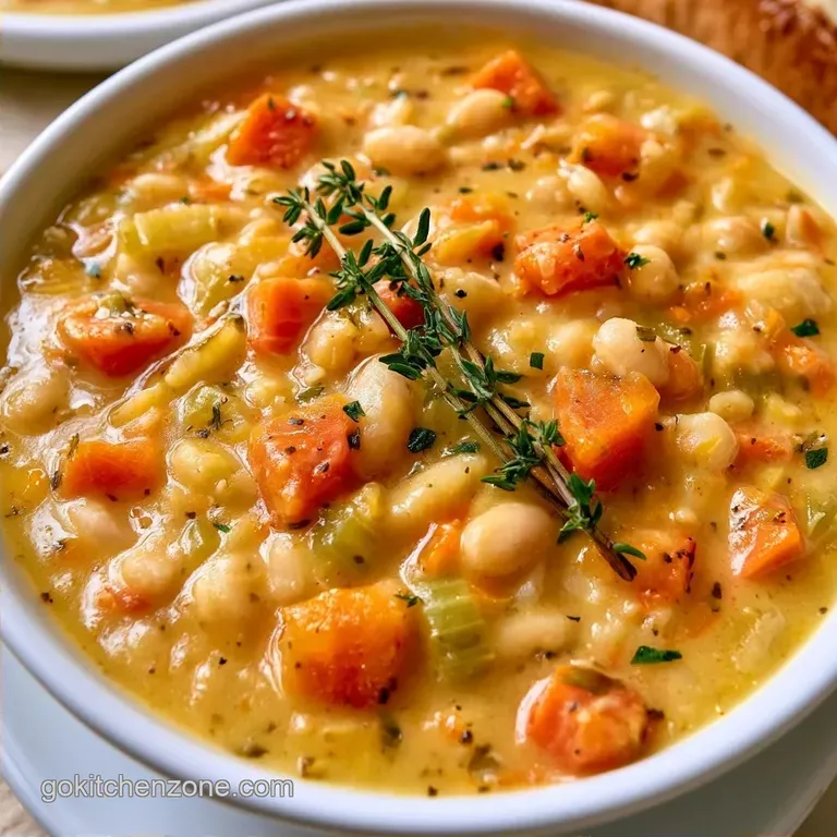 Creamy Cozy White Bean Soup