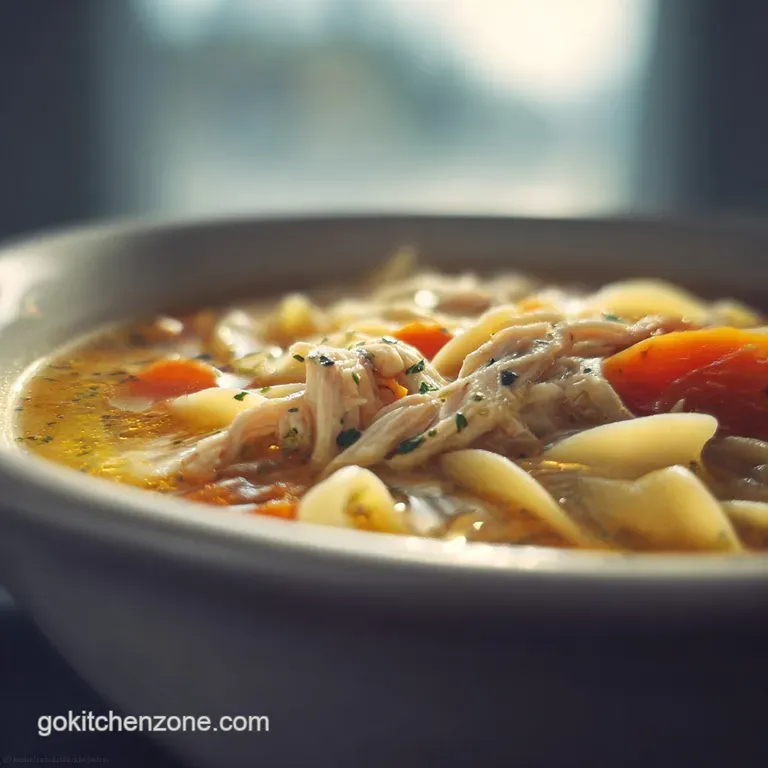 Creamy Chicken Noodle Soup: Silky Broth