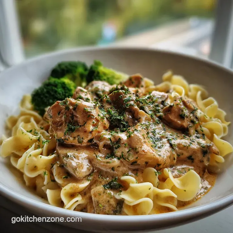 Creamy Chicken Stroganoff