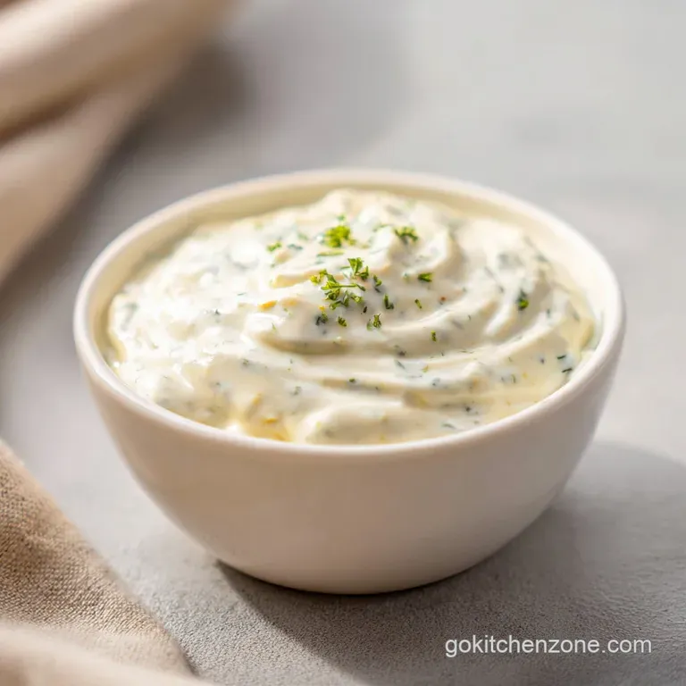 A dollop of velvety ranch dip rests beside crisp vegetable crudit&eacute;s on a slate board.
