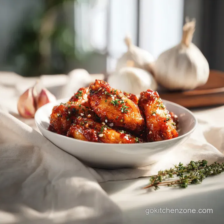 Tangy Crispy Oven Baked Honey BBQ Chicken Wings