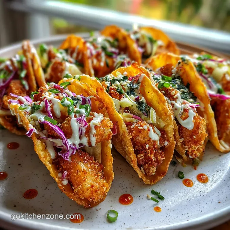 Crispy Chicken Wonton Tacos