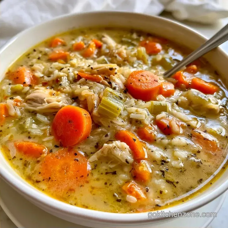 Creamy Crock Pot Chicken and Rice Soup