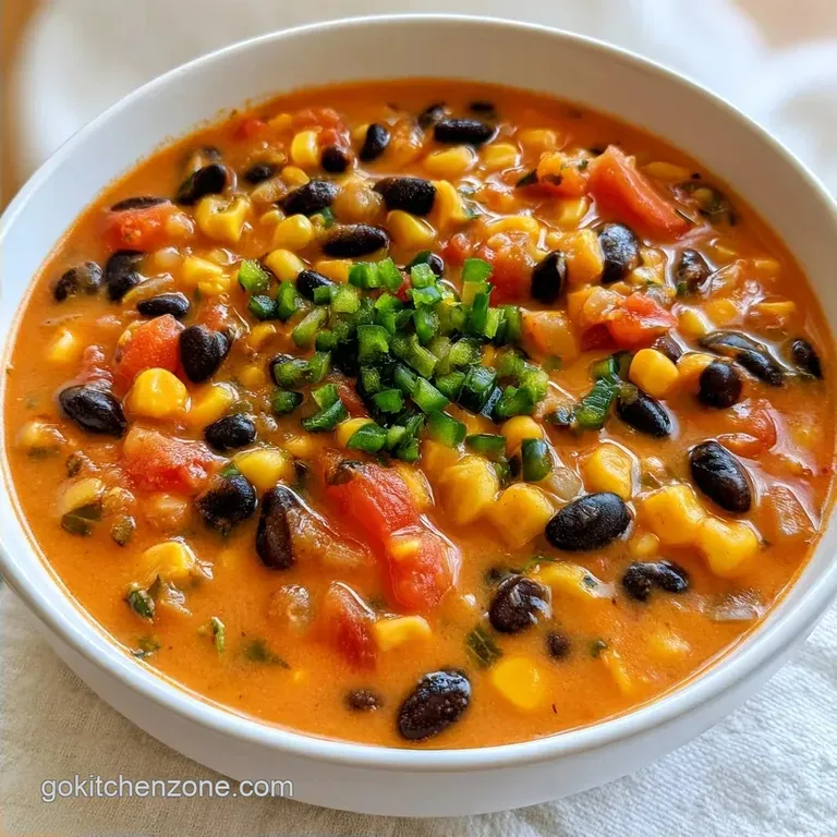 Smoky Crockpot Tortilla Soup Vegetarian
