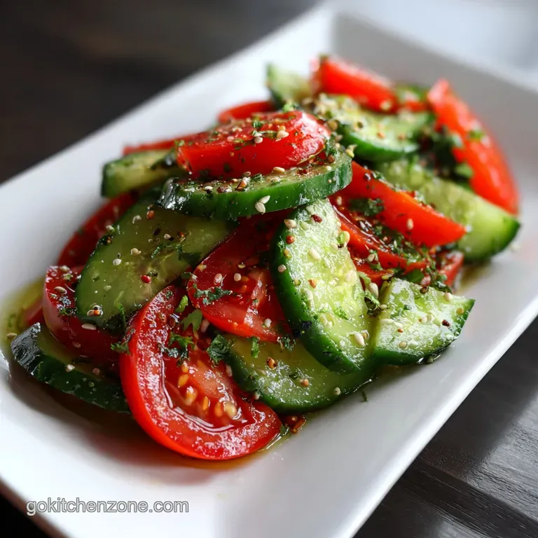 Neatly arranged cucumber tomato salad with crumbled feta. Bright, juicy tomatoes contrast with the fresh, crisp cucumbers ...