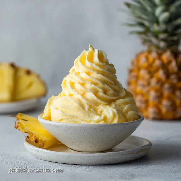 Vibrant yellow soft serve piled high in a frosted glass, glistening with condensation.