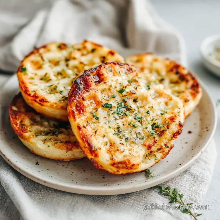 Garlic Herb Keto Chaffle: Crispy and Savory