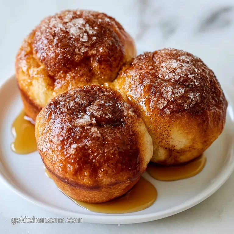 Small golden cakes topped with a pat of melting butter and fresh berries on a white ceramic breakfast platter