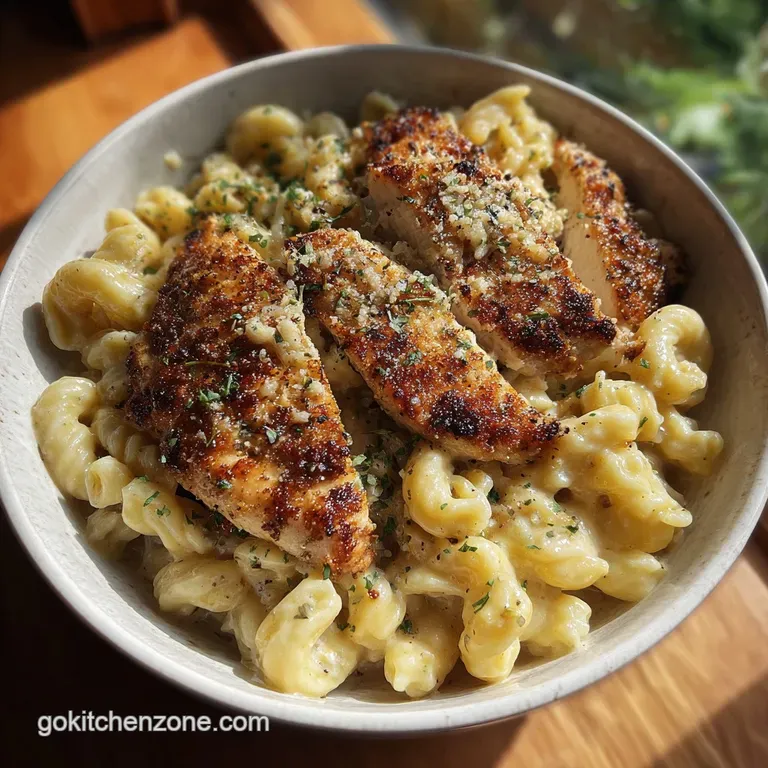 Healthy Garlic Parmesan Chicken Pasta