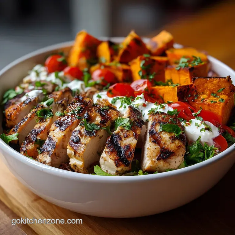 Grilled Chicken Sweet Potato Bowl