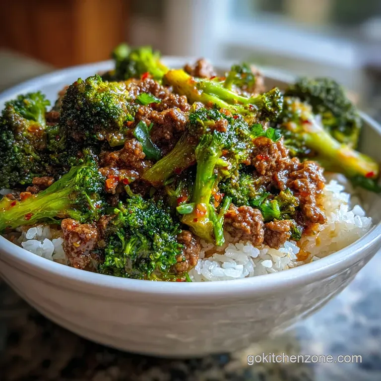 Ground Beef and Broccoli Recipe: Velvety Sauce