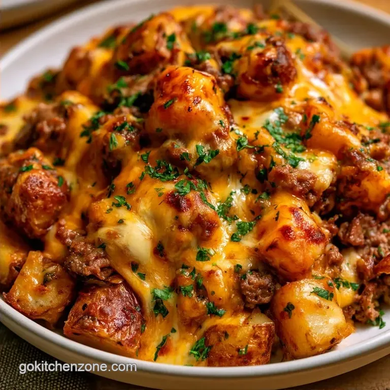 Cheesy Crockpot Hamburger Potato Casserole