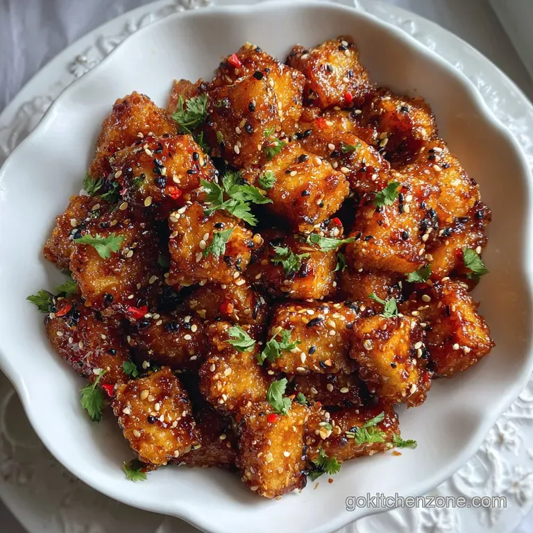 Crispy Honey Garlic Tofu