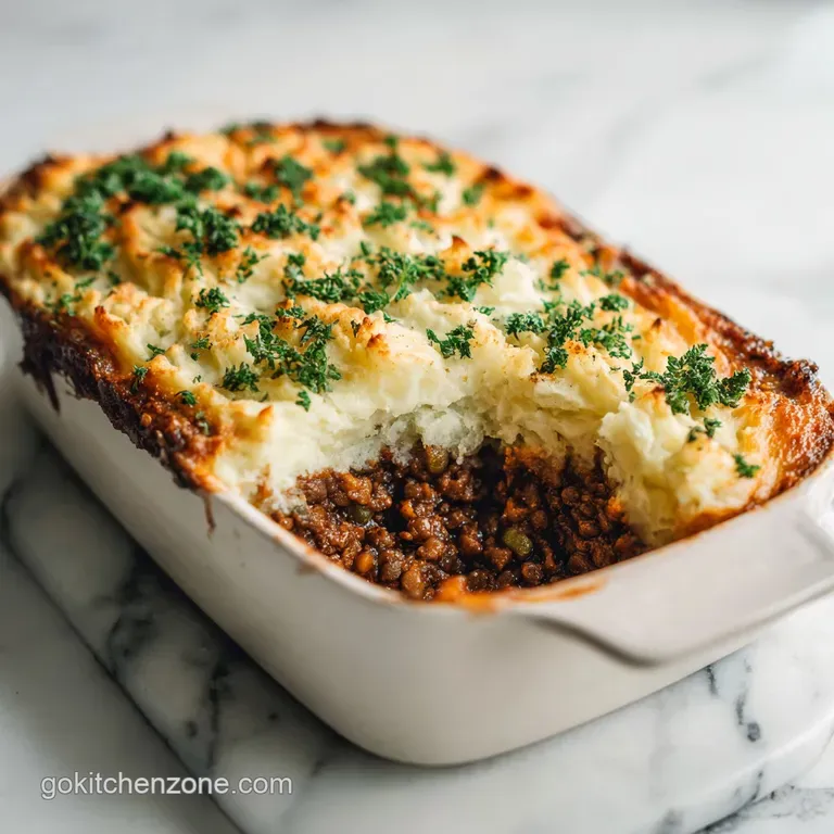Easy Lentil Shepherds Pie Vegetarian
