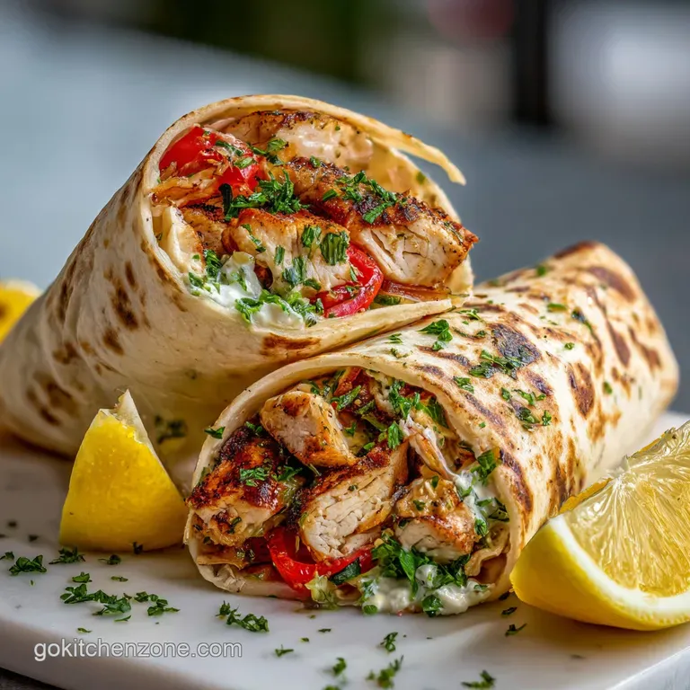 Mediterranean Chicken Wraps