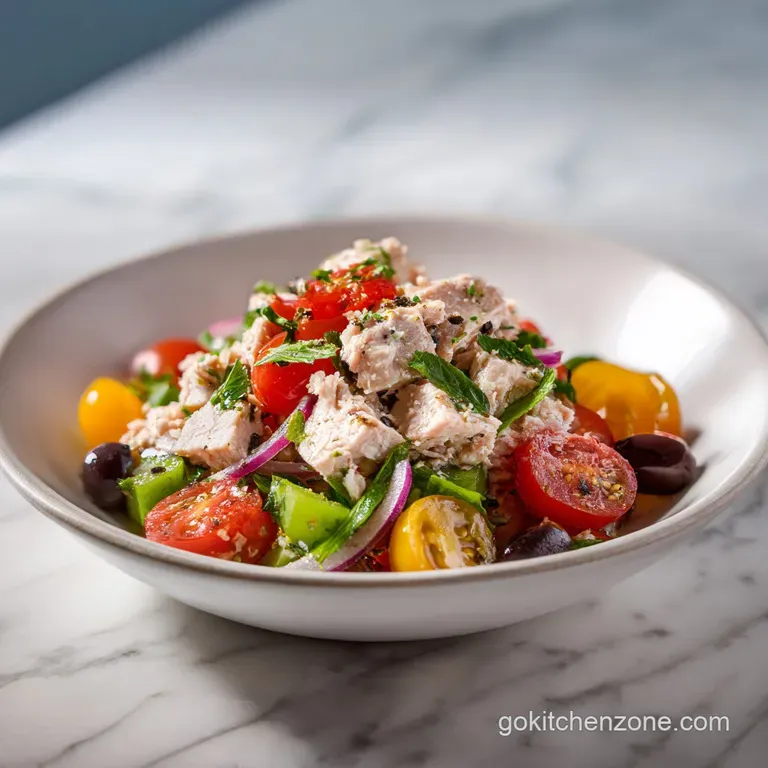 Tuna in a Salad Recipe: Mediterranean Vinaigrette