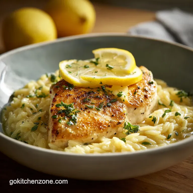 One Pan Lemon Chicken Orzo