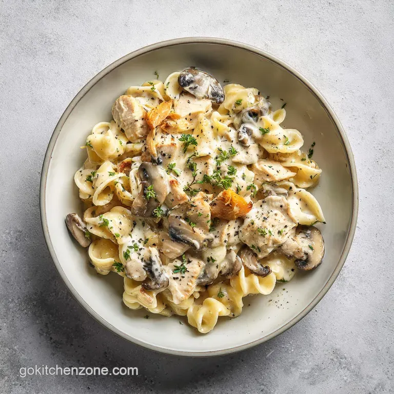 A forkful of luscious pasta, glistening with sauce, is lifted from a white bowl.