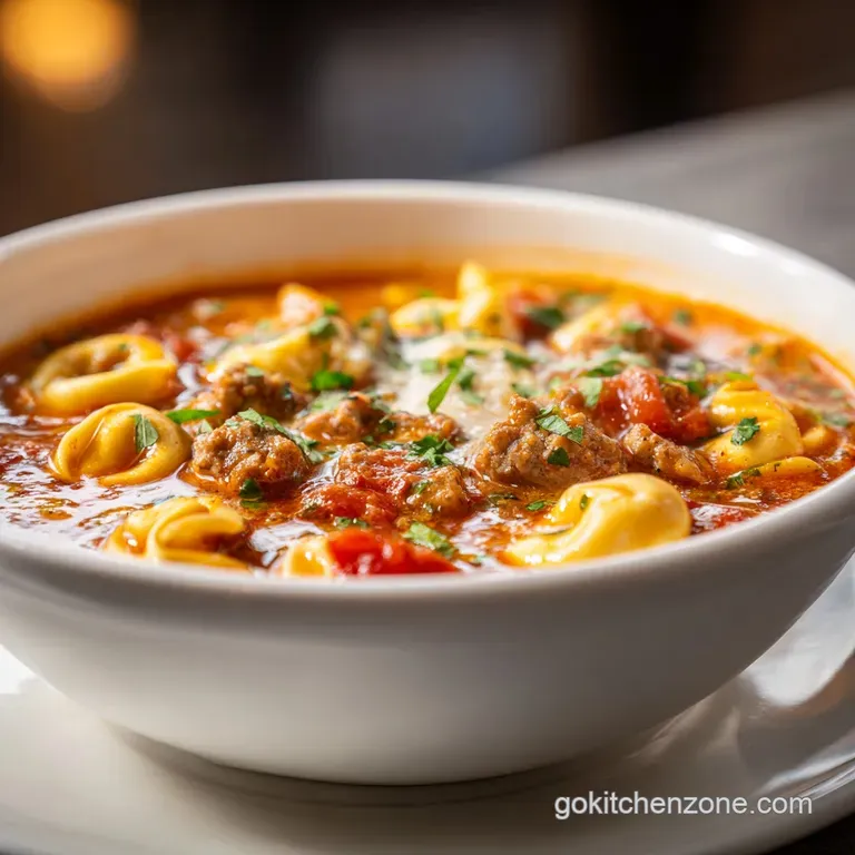 Sausage Tortellini Soup: Silky and One Pot