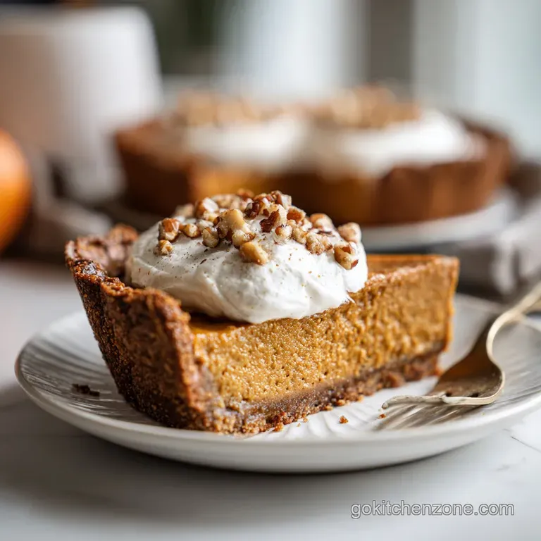 Praline Pumpkin Pie: Crispy Pecan Topping