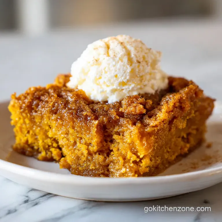 Pumpkin Pie Dump Cake: Silky Spice Crust