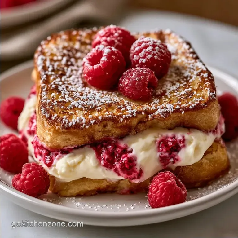 Raspberry Cheesecake Stuffed French Toast: Rich & Creamy