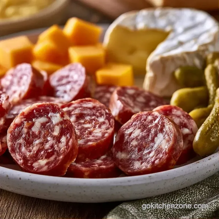 Elegant arrangement of sliced meats and artisanal cheeses on a dark slate platter with fresh, vibrant berry garnishes.