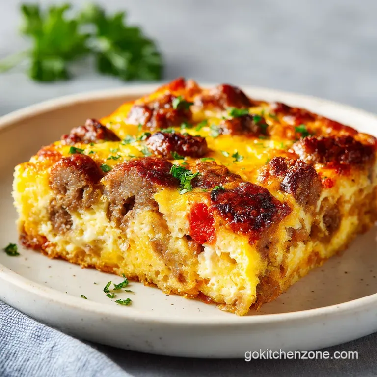 Breakfast Casserole Recipe with Sausage and Eggs