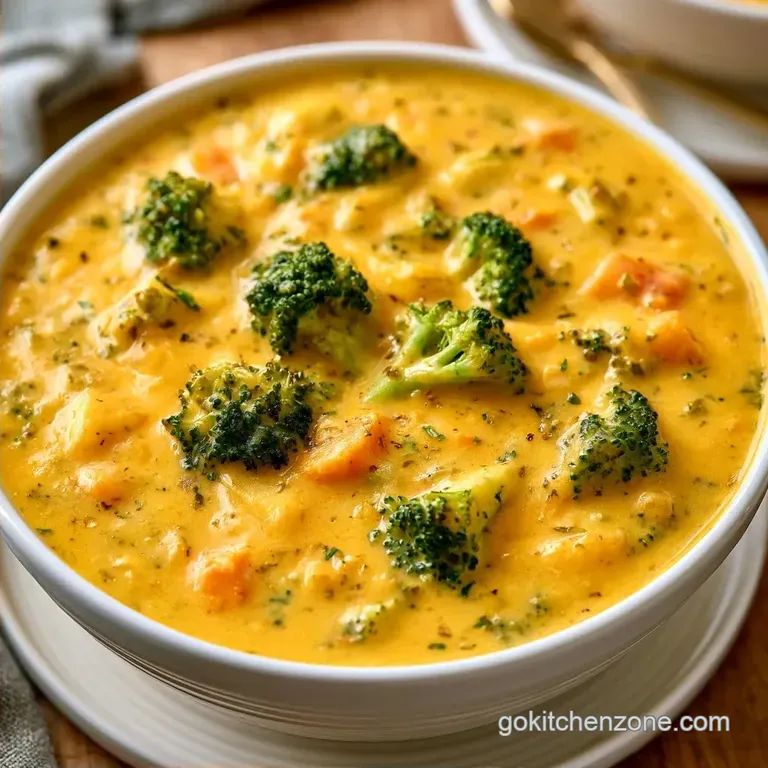 Creamy Slow Cooker Broccoli Cheddar Soup