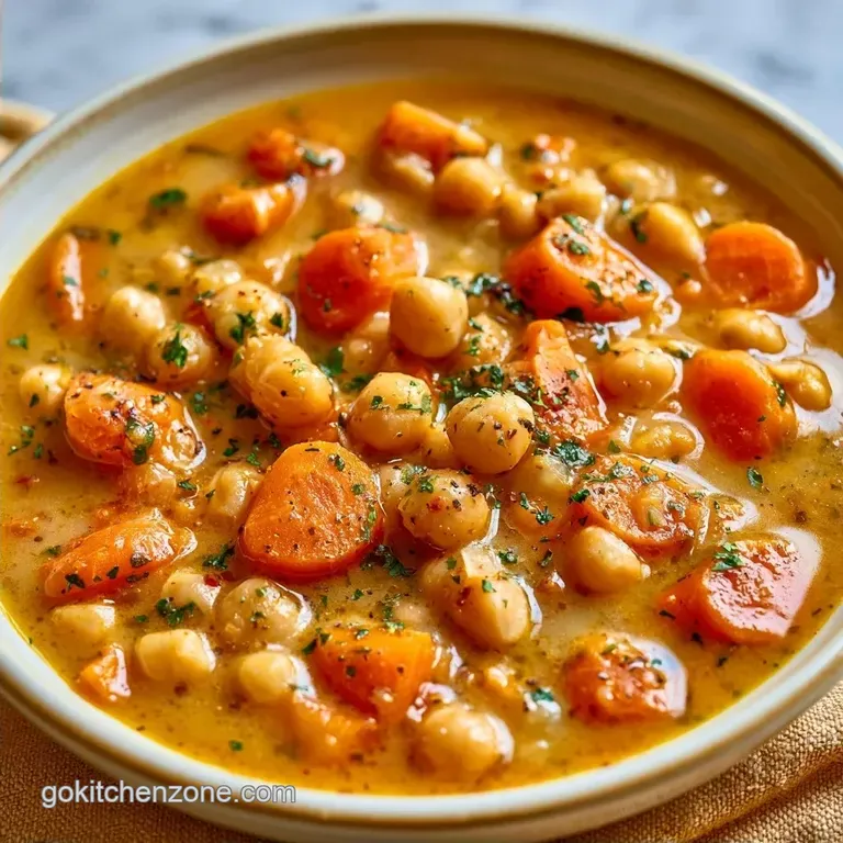 Creamy Slow Cooker Chickpea Soup