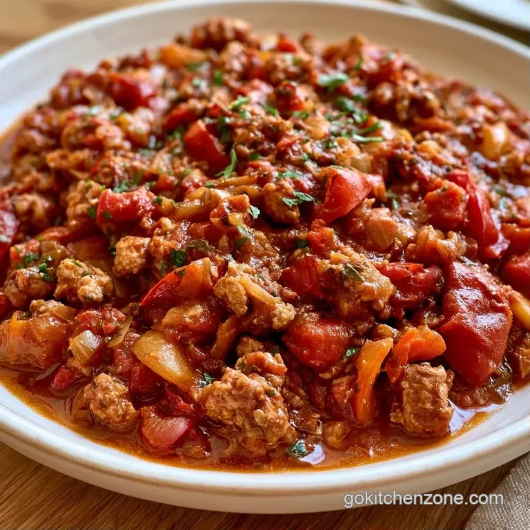 A steaming bowl of thick red chili topped with a swirl of cool sour cream, melted cheddar, and chopped green onions.