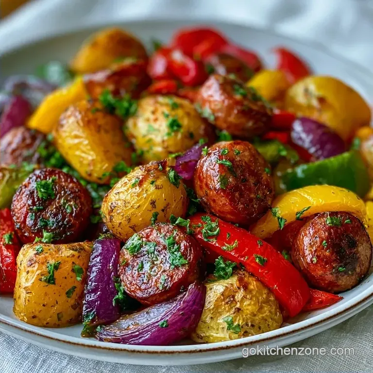Sheet Pan Summer Sausage and Veggies
