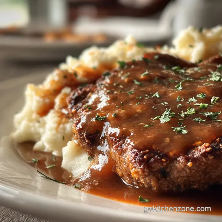 Tender Cube Steak with Velvety Onion Gravy
