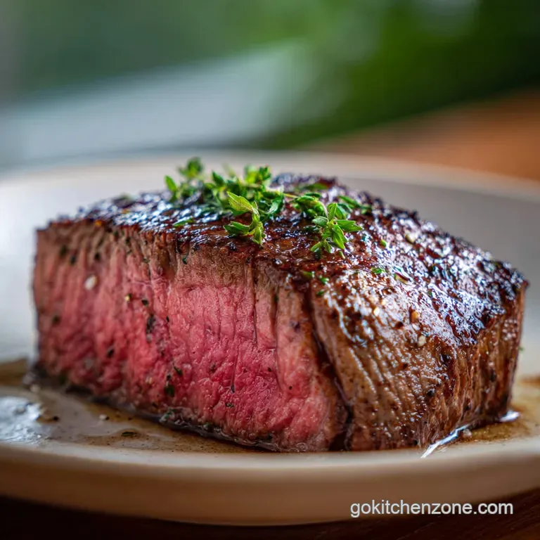 Elegant plating of tender cube steak with creamy, light brown gravy. Fresh parsley adds a pop of vibrant green to the plate.