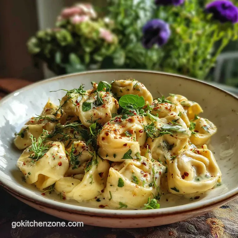 Tortellini Alfredo: Velvety Cream Sauce